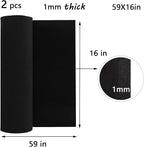 AMZQNART 2Pcs EVA Foam 1mm, Cosplay Foam 16x59 inch Black, High Density 90 kg/m³ - Image 2
