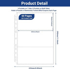 360 Pockets Acid Free Currency Sleeves, 60 Pack Dollar Bill Sleeves - Image 2