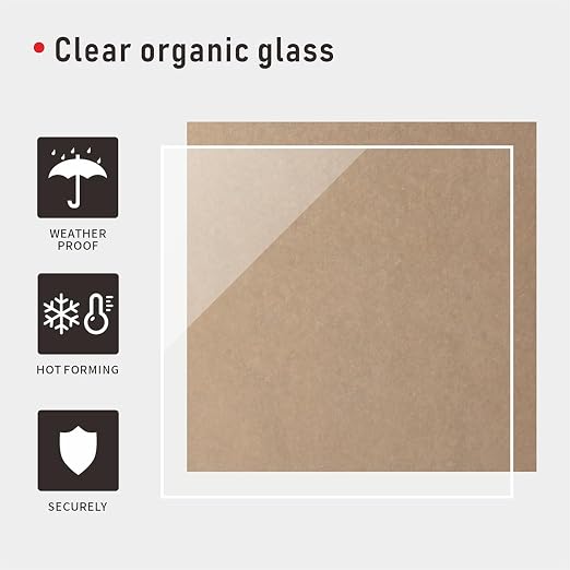 12 x 12” Clear Acrylic Sheet Plexiglass, 4 Pack 1/8" Thick Transparent Acrylic - Image 5
