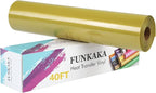 FUNKAKA Golden HTV Heat Transfer Vinyl Rolls, Adhesive Golden HTV Vinyl by FUNKAKA