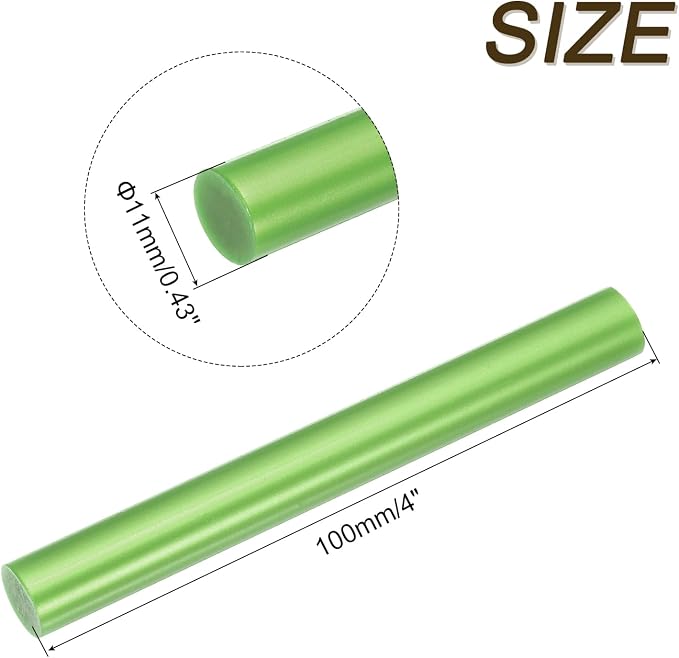 uxcell Mini Hot Glue Sticks for Glue Gun 11mm x 100mm Mint Green 12pcs - Image 2