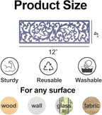 Floral Stencils for Crafts Reusable Texture Stencils Background Stencil Leaf - Image 2