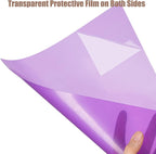10-Pack A4 Colored PVC Flexible Plastic Sheets, 0.3mm Purple Transparent Film - Image 3