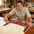 Stair Tread Template Tool with Triangular Brace and Edge Flip Stops | Stair - Image 6