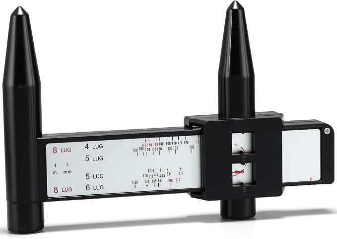 Kingdder 1 Pcs Wheel Stud Rim Bolt Pattern Measuring Tool PCD Ruler Wheel PCD by Kingdder
