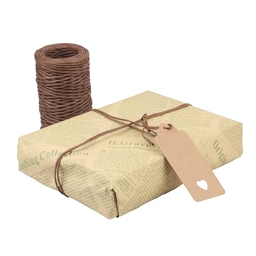 Floral Wire, 2 Rolls Rustic Paper Wrapped Metal Wire 14 Gauge 328 Feet | Bind - Image 3