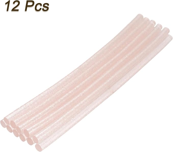 uxcell Mini Hot Glue Sticks for Glue Gun 7mm x 200mm Glitter Transparent Pink - Image 3
