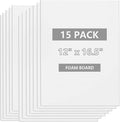 15 Pack White Foam Board for Projects, 12 x 16.5Inch Foam Core Baking Board Mat by AYAYGD