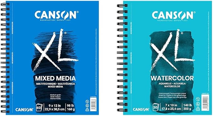 Canson XL Series Mixed Media and Watercolor Paper Pads, 9x12 in 60 Sheets and by Unknown