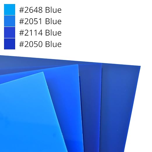 BuyPlastic 2648 Blue Solid Colored Acrylic Plexiglass Sheet, Choose Size and - Image 2