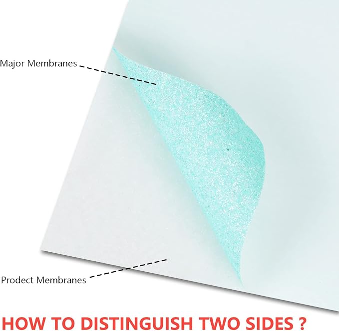 guangyintong Glow Glitter Cyan Heat Transfer Vinyl HTV Rolls, Glitter HTV Vinyl - Image 2