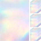 60 Sheets Holographic Laminate Sheets Clear Glitter A4 Size Vinyl Sticker Paper by Nezyo