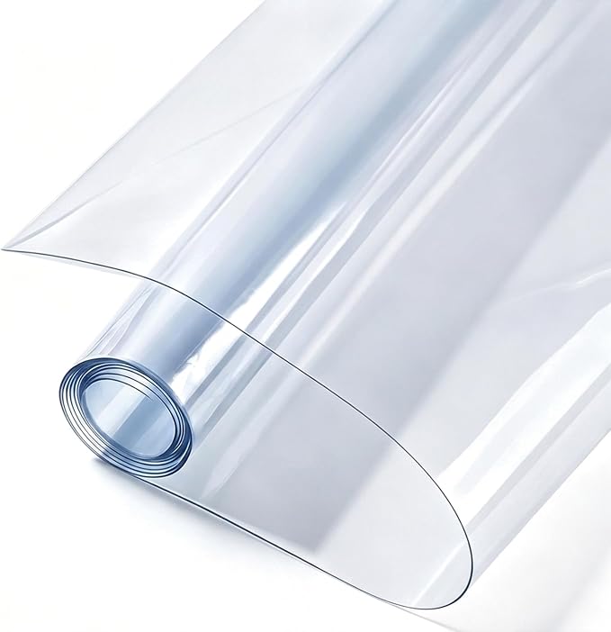 Clear Vinyl Fabric 0.5mm Heavy Duty PVC Sheet, Waterproof Sewing Material | by SHISU