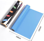 RENLITONG Sky Blue Iron on Vinyl 12Inch by 15ft Roll HTV - Image 2