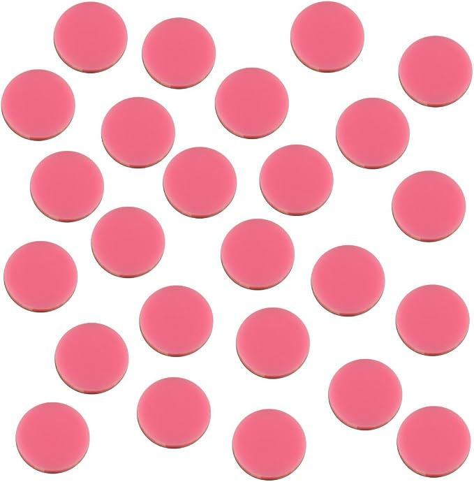 LITKO 18mm Game Tokens | Bingo, Board & Card Counters | Set of 25 | Pink | 3mm by LITKO