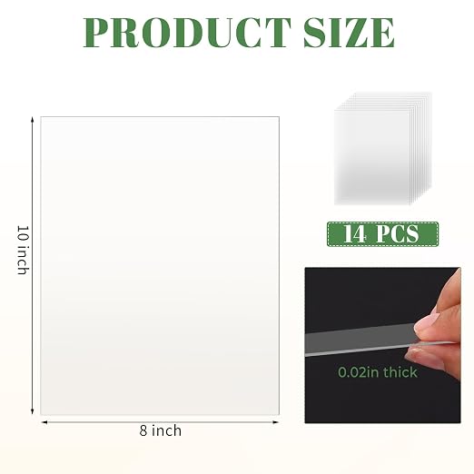 TKOnline 14 PCS Plexiglass Sheets, Invitations, Poster Frames Plastic Board - Image 2