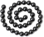 35PCS 10mm Natural Black Obsidian Gemstone Round Loose Beads Crystal Energy - Image 2