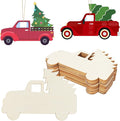 16Pcs Unfinished Paintable Blank Wooden Christmas Tree Car Festival Decoration by Tmflexe