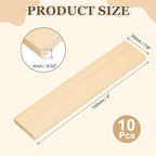 MECCANIXITY 10Pcs Wood Strips Slats, 5/32" x 7/8" x 4" Thin Wood Sticks Flat - Image 2