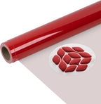 VinylRus Puff Heat Transfer Vinyl-12” x 5ft Red Heavy Duty Puff Iron on Vinyl by VinylRus