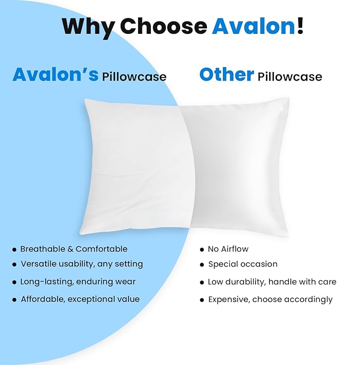 Avalon Bedding Pillow Cases Standard Size White Pillow Cases Set of 24 Cotton - Image 3