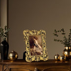5x7 Vintage Picture Frames Gothic Picture Frames Ornate Gold | Real Glass - Image 2