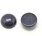 FASHEWELRY 50Pcs Natural Blue Goldstone Cabochons Flat Back Gemstone Cabochons - Image 2