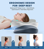 Cervical Pillow for Neck Pain Relief -Cooling Ergonomic Memory Foam Pillow - Image 4