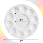 Mr. Pen- Round Paint Tray Palettes, 8 Pack | Plastic White Palettes - Image 4
