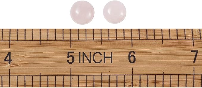 FASHEWELRY 50Pcs Natural Rose Quartz Cabochons Flat Back Gemstone Cabochons - Image 7