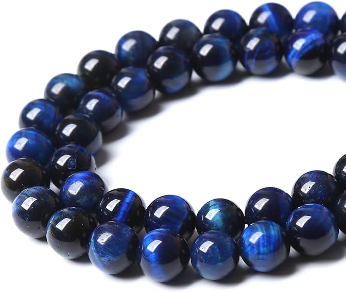 120PCS 6mm Lapis Lazuli Blue Tiger Eye Beads Natural Stone Round Loose Beads - Image 4