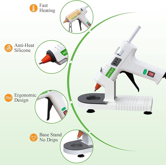 MONVICT Hot Glue Gun Kit, 40W Mini Glue Gun - Image 2