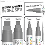 5 Grey Acrylic Paint Pen - Image 2