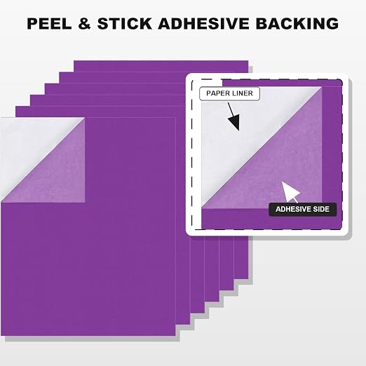 6PCS Large Self Adhesive Felt Sheet, 13.4"x10.8", 2mm Thick Stiff Felt Fabric - Image 4