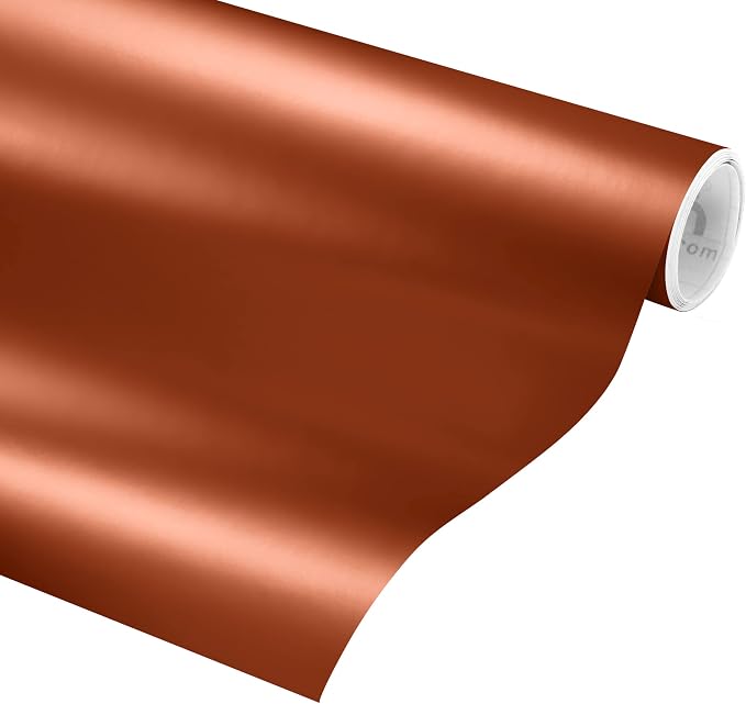 VViViD DECO65 Satin Chrome Rose Gold Adhesive Craft Vinyl 12" x 5ft by VVIVIDVINYL