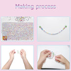 YMSDZHL Alphabet Beads A-Z 1400Pcs Letter Beads, Acrylic 4x7mm Round Letter - Image 5