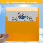 50 Packs Yellow 5x7 Envelopes 5x7, Fade Bright Yellow Color Envelopes Self Seal - Image 4