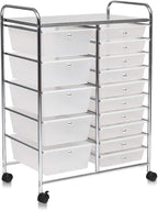 Giantex 15 Drawer Rolling Storage Cart Tools Scrapbook Paper Office School - Image 9