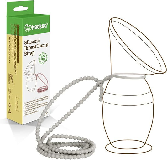 haakaa Silicone Strap for haakaa Gen.1/2/3 Manual Breast Pump Silicone Breast Pump Strap | Color: SUVA Grey