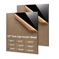 KINLINK 18x24 Plexiglass Sheets 1/8 inch Thick - 3mm Black Cast Acrylic Sheet by KINLINK