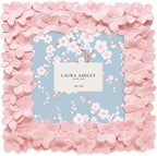 Laura Ashley 4x4 Pink Flower Textured Hand-Crafted Resin Picture Frame - Image 2