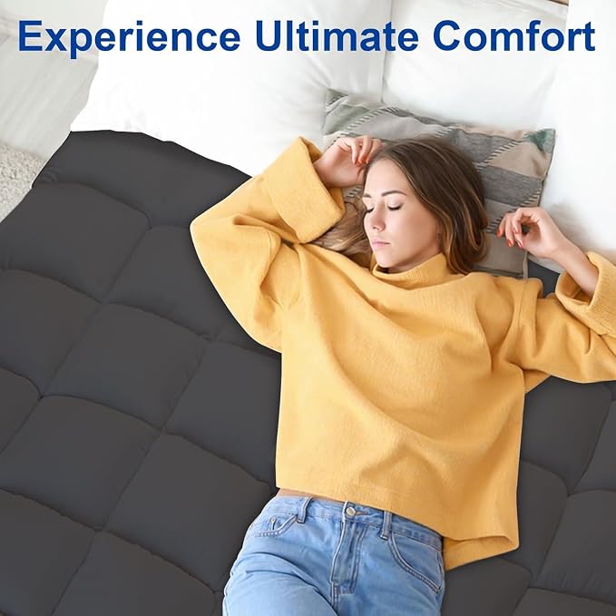 KAYFIA TwinXL Mattress Topper, Extra Thick Mattress Pad Cover - Image 5