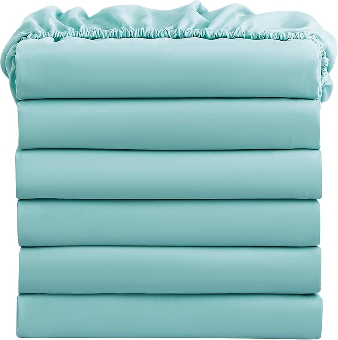 FreshCulture Full Fitted Sheets, Bulk Pack of 6, Deep Pocket, Soft Microfiber by FreshCulture