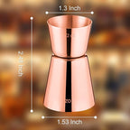 Briout Jigger for Bartending, Flat Edge Rose Gold - Image 3