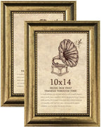 TKYG 10x14 Picture Frame set of 2-14x10 Vintage Frames by TKYGU