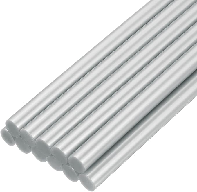 uxcell Mini Hot Glue Sticks for Glue Gun 11mm x 200mm Metallic Silver 12pcs by uxcell