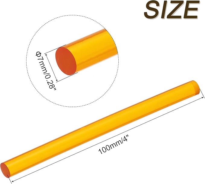 uxcell 30pcs 7mm x 100mm Mini Hot Glue Sticks - Image 2