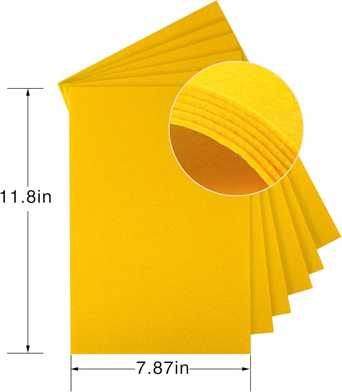 HaoFeiJH Yellow Felt Fabric Sheets - Image 2