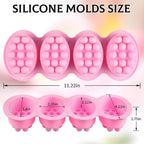 2 Pcs Massage Mold, SJ 4 Cavity Silicone Massage Bar Soap Mold, Food Grade - Image 3