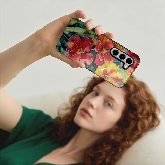 Case for Samsung Galaxy S23 Plus Case, Vintage Floral Girly Design Hybrid Dual - Image 7